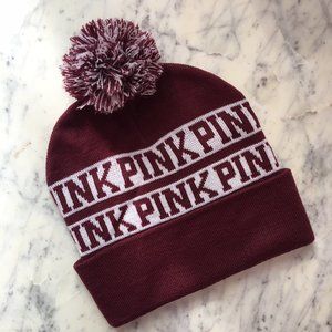 Victoria's Secret PINK Pom Pom Beanie Hat